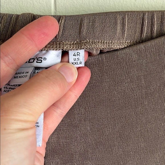 Chico’s Women’s Straight Leg Elastic Waist Beach Lagen Look Capsule Pants Sz XXL - Picture 7 of 9